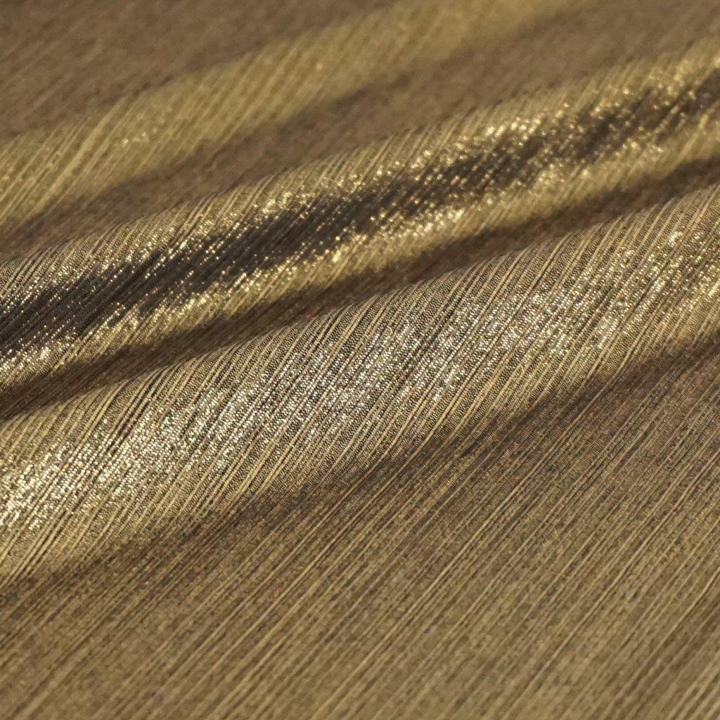 Plissee-Jersey metallic gold schwarz